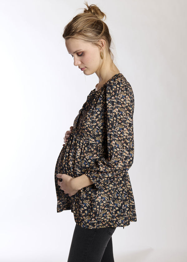 Schwangerschafts-Bluse mit Stillfunktion