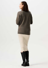 Still- und Schwangerschafts-Pullover mit versteckter Stillfunktion - seitliche Reissverschlüsse