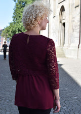 Umstands und Still-Oberteil Attesa Bordeaux