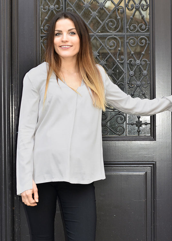 Schwangerschafts-Bluse Xenia Grau
