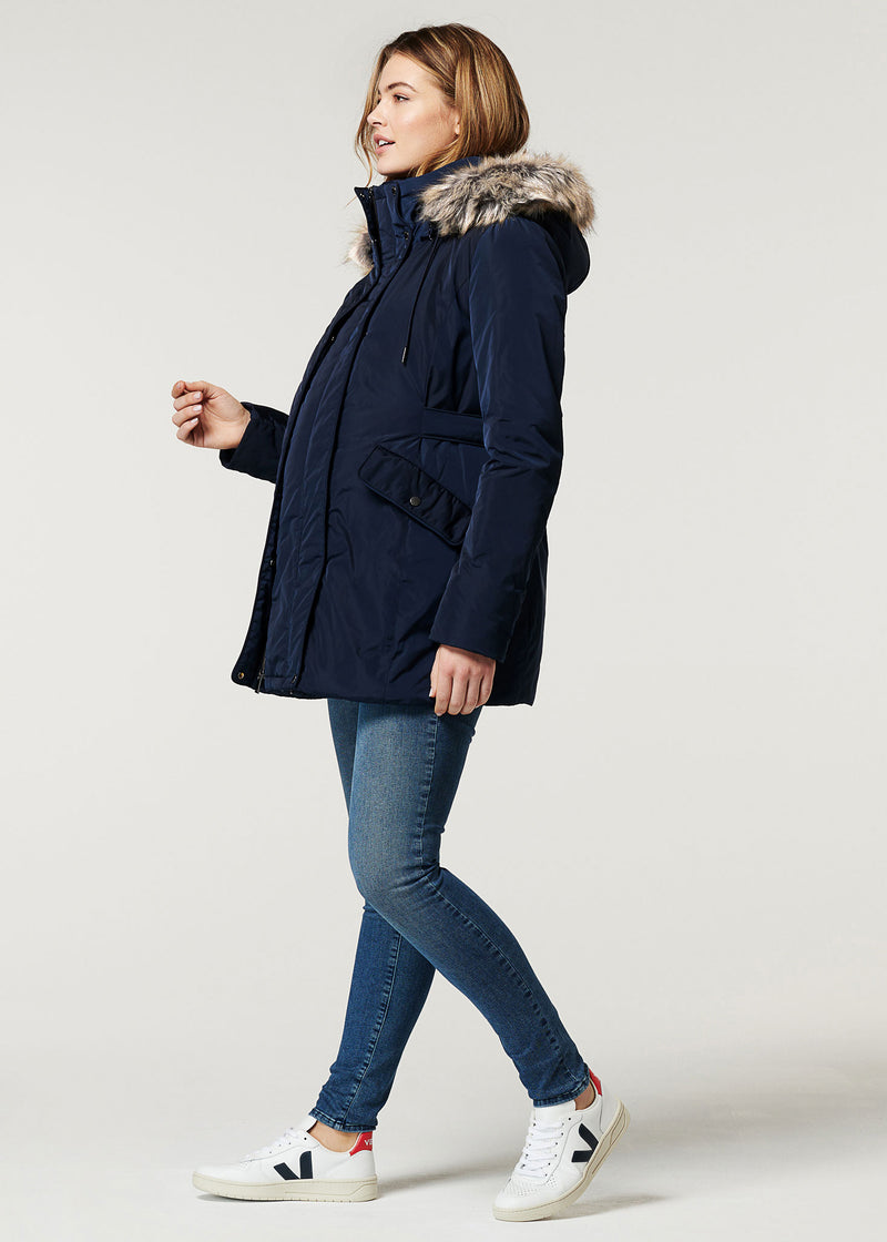 Umstands-/Babytragejacke Geneva blau