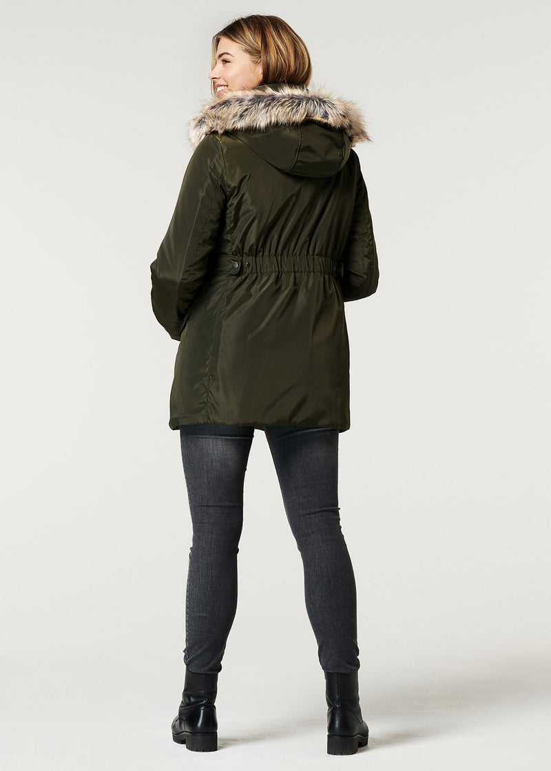 Umstands-/Babytragejacke Geneva olive