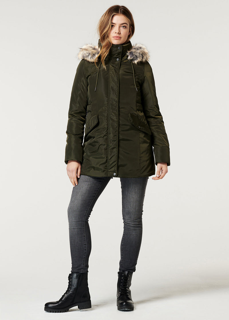 Umstands-/Babytragejacke Geneva olive