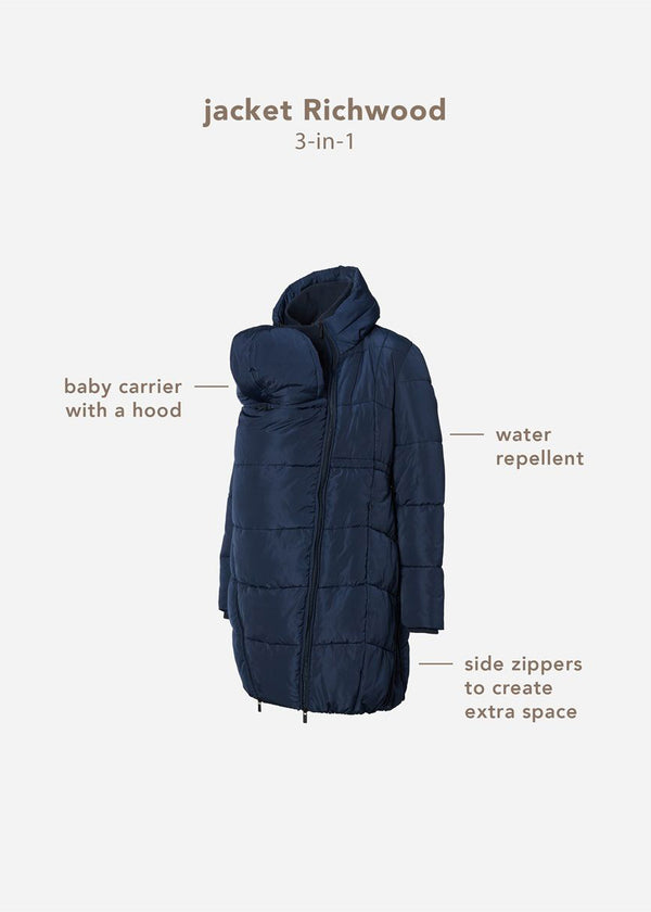 Umstands-/Babytragejacke Richwood blau