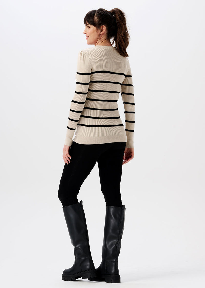 Umstands-Strickpullover Zana gestreift