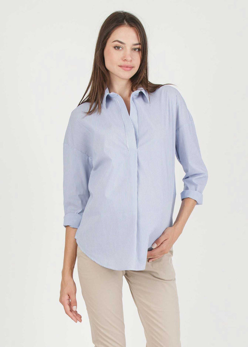 Umstands-Bluse OLIVIA R Hellblau