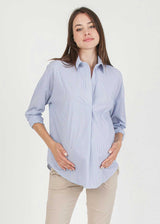 Umstands-Bluse OLIVIA R Hellblau