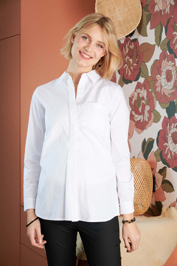 Still- und Schwangerschaftsbluse weiss