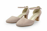 Wildleder-Braut-Slingpumps Siena Rose – White Lady