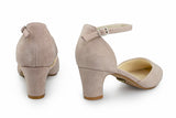Wildleder-Braut-Slingpumps Siena Rose – White Lady