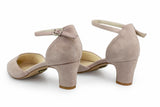 Wildleder-Braut-Slingpumps Siena Rose – White Lady