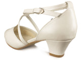 Leder-Braut-Slingpumps Parma Ivory – White Lady