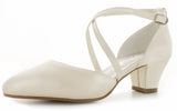 Leder-Braut-Slingpumps Parma Ivory – White Lady