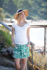 Basic-Umstandsshirt gerafft ecru