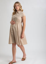 Umstands-Kleid VIOLA beige