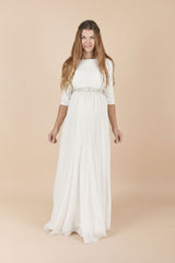 Beverly lang Umstands-Hochzeitskleid Elfenbein
