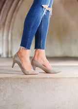 Brautschuhe gold-metallic schimmernd mit 6.5cm Absatz