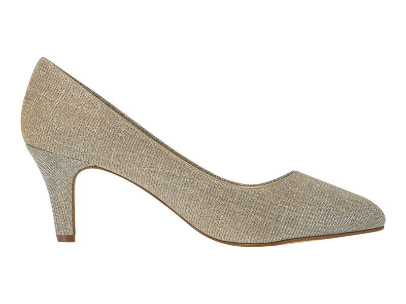 Brautschuhe gold-metallic schimmernd mit 6.5cm Absatz