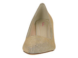 Brautschuhe gold-metallic schimmernd mit 6.5cm Absatz