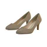 Brautschuhe gold-metallic schimmernd mit 6.5cm Absatz
