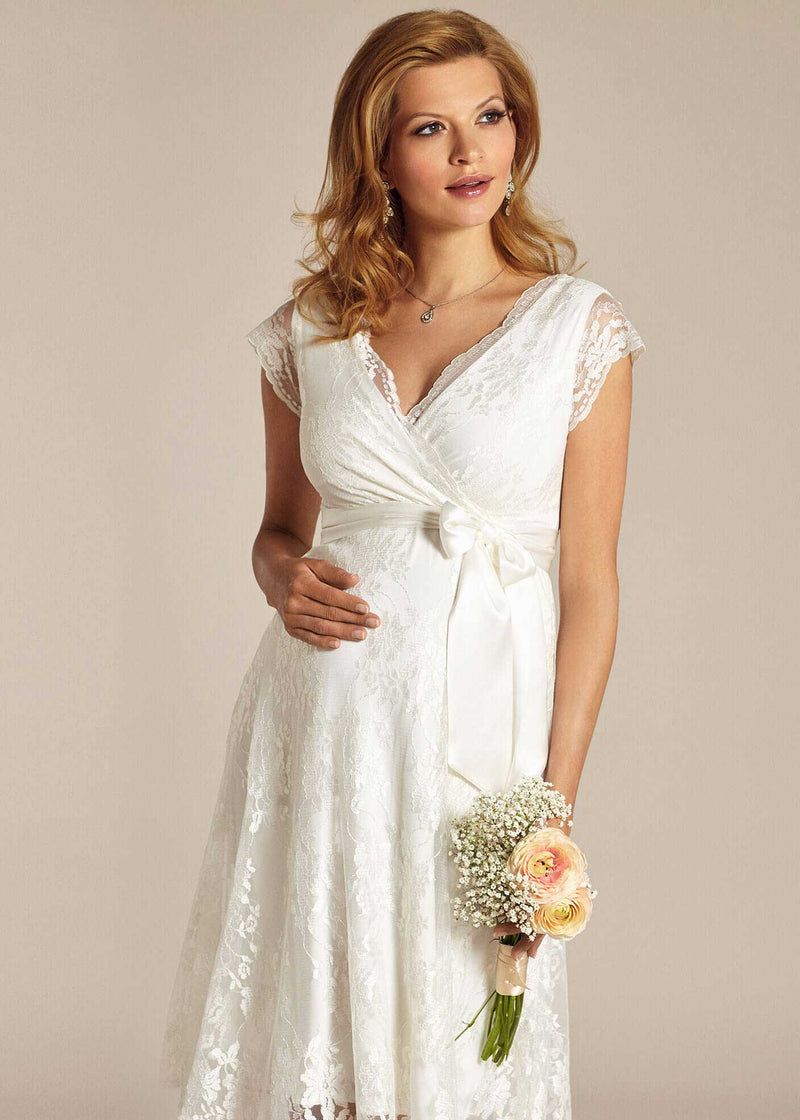 Umstands-Hochzeitskleid EDEN ecru kurz