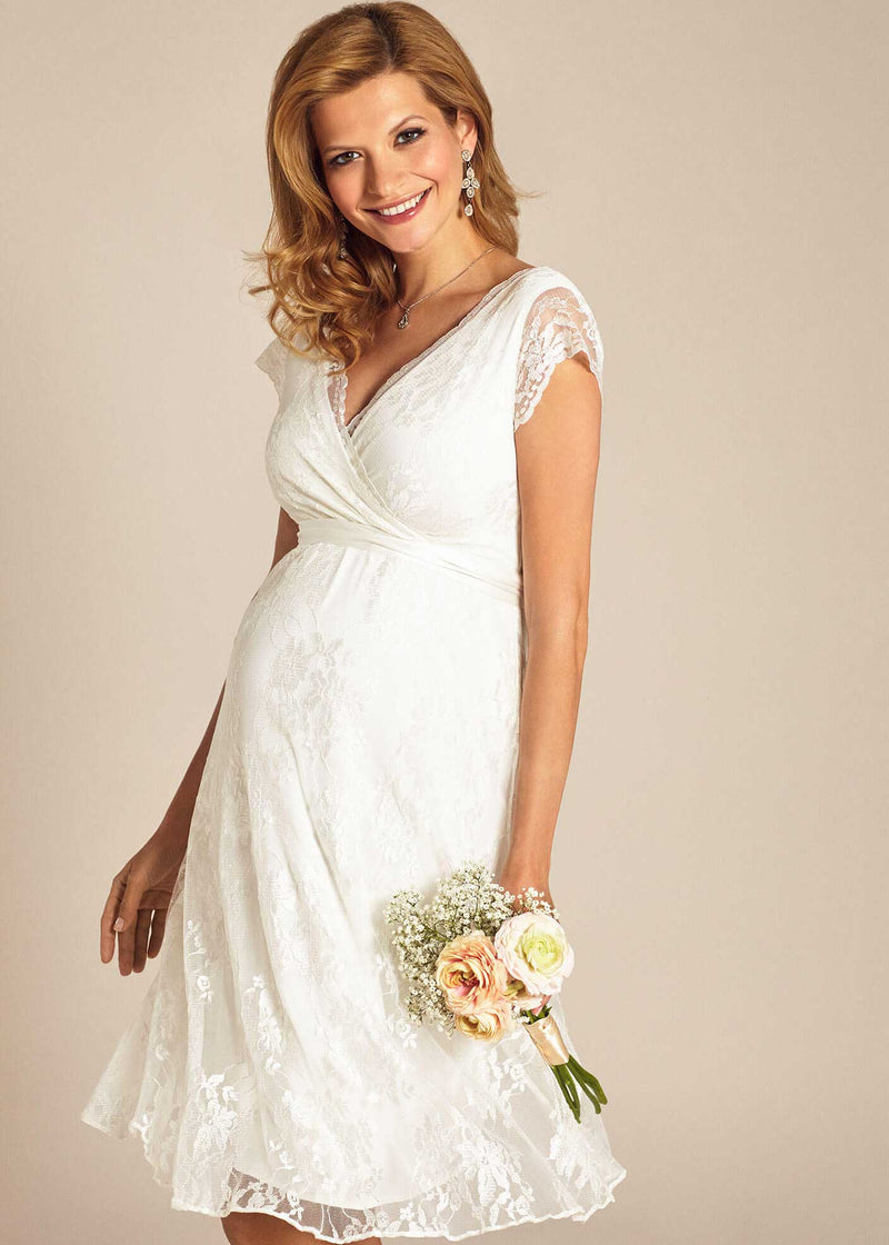 Umstands-Hochzeitskleid EDEN ecru kurz