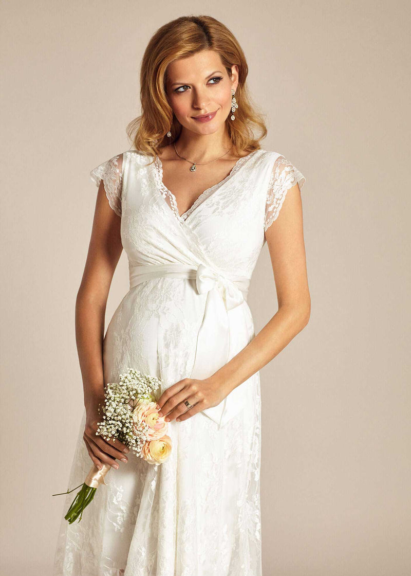 Umstands-Hochzeitskleid EDEN ecru kurz