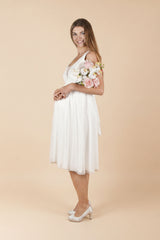 Umstands-Hochzeitskleid Fiona Kurz