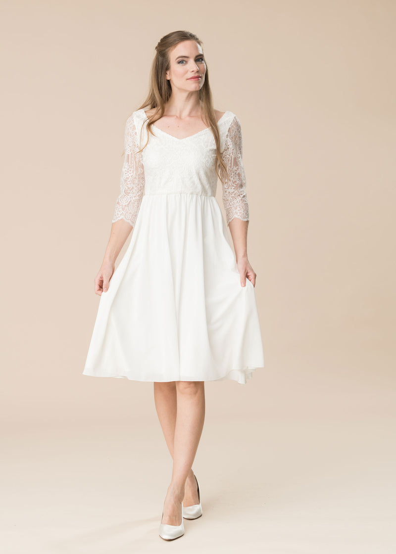 Spitzen-/Seiden-Hochzeitskleid *Vivien*