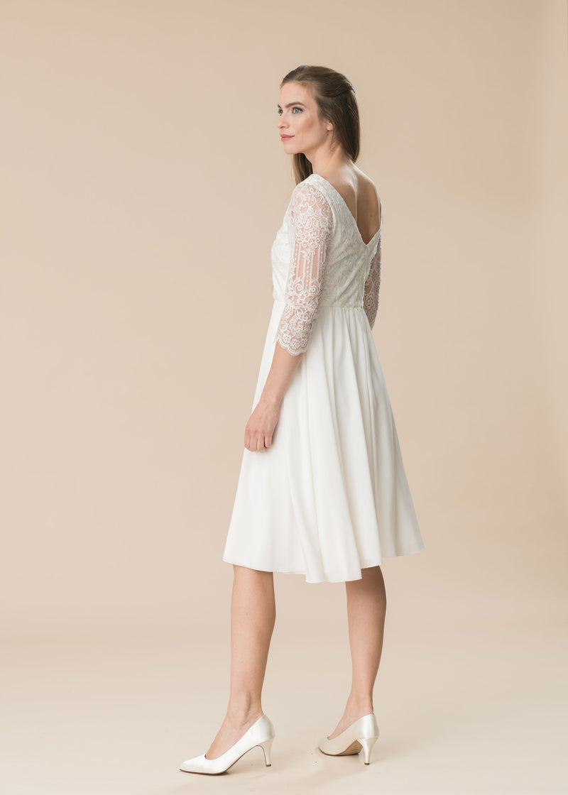 Spitzen-/Seiden-Hochzeitskleid *Vivien*