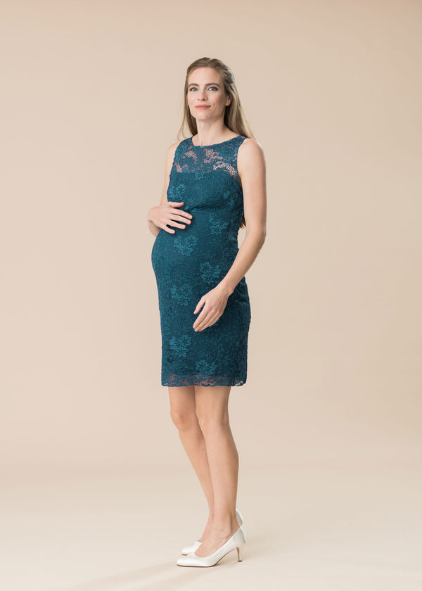 Festliches Umstands-Kleid: Luise petrol