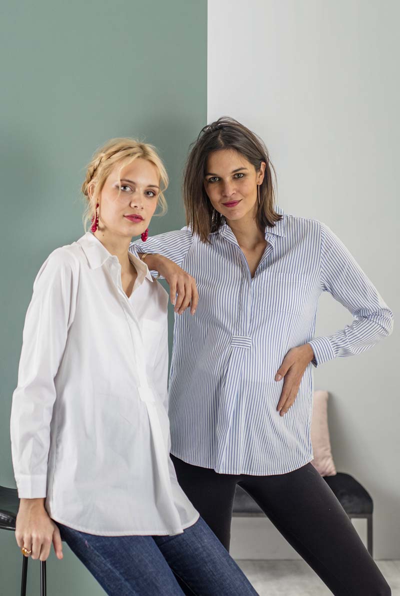 Still- und Schwangerschaftsbluse weiss
