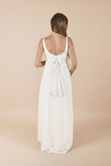 Umstands-Hochzeitskleid Mara Lang Weiss