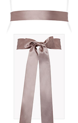 Satin-Band slim altrosa lang
