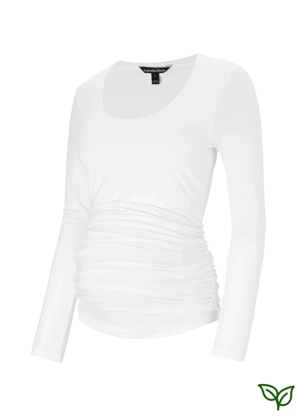 Umstands-Shirt *Isabella Oliver* langarm weiss