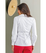 Schwangerschafts-Bluse langarm weiss