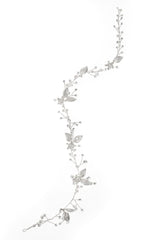 Flexibler Braut-Haarschmuck mit Blättern & Perlen silber | Poirier