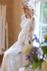 Helena Umstands-Hochzeitskleid Weiss – Tiffany Rose