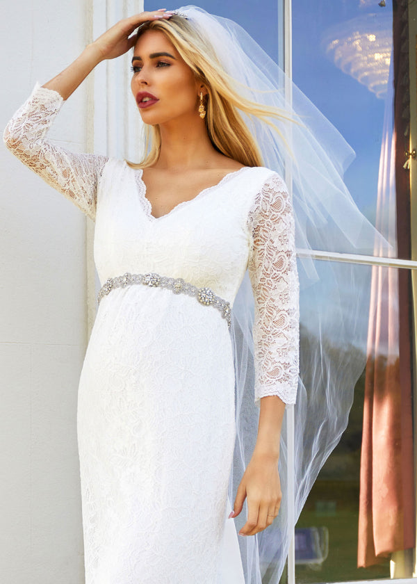 Umstands-Hochzeitskleid CHLOE lang