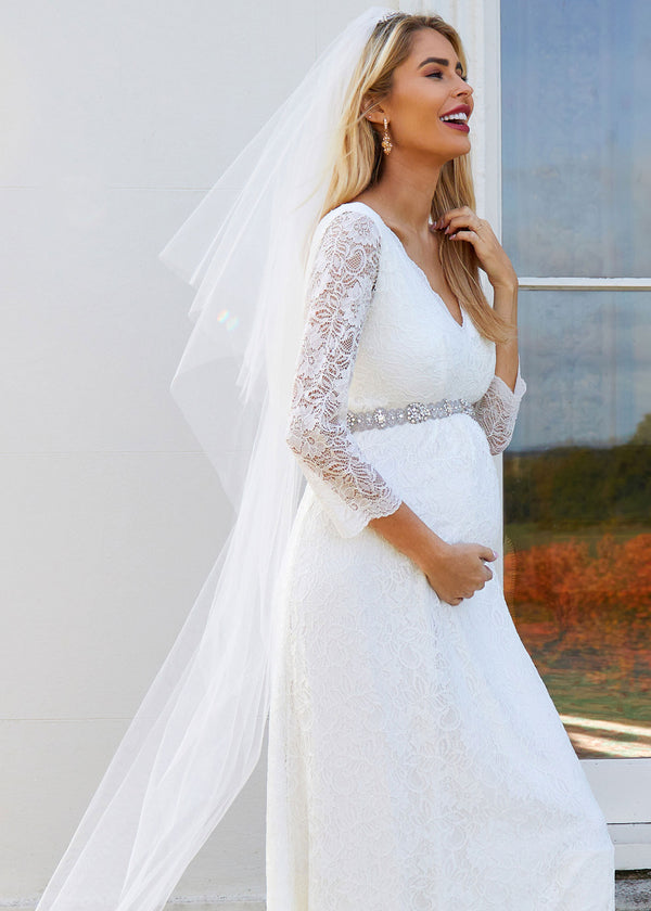 Umstands-Hochzeitskleid CHLOE lang