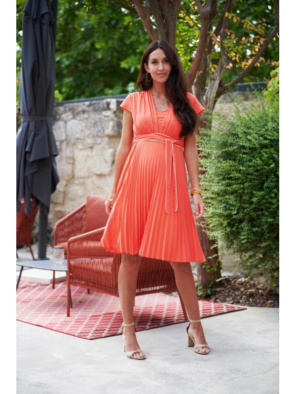 Umstands-/Stillkleid Fanny korall