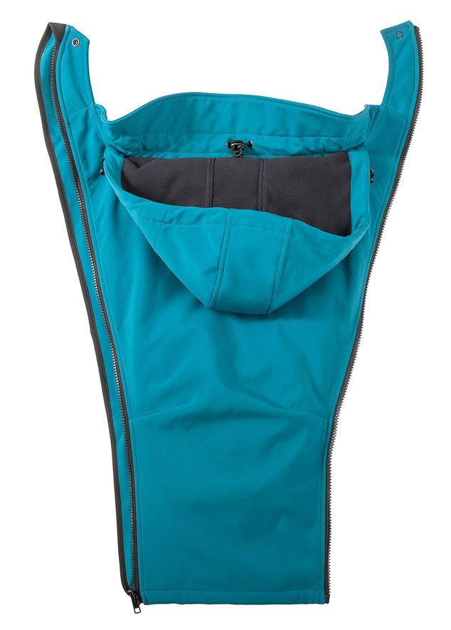 Softshell Tragejacke und Umstandsjacke von Mamalila in Petrol