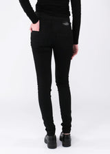 Schwangerschaftsjeans Sophia von LOVE2WAIT in Schwarz, Rückansicht