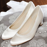 Brautschuhe aus Satin mit 5cm Absatz