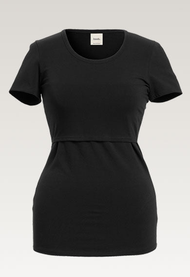 Still-Shirt kurzarm schwarz