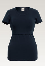 Still-Shirt kurzarm dunkelblau