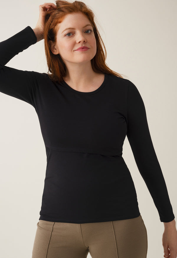 Still-Shirt langarm schwarz 1240